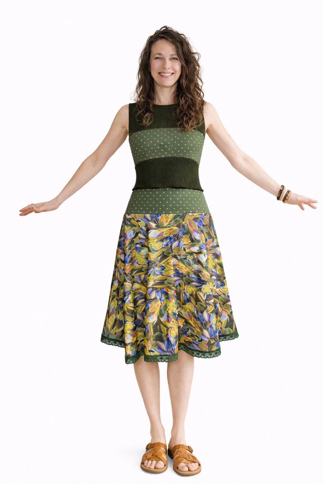 Saar zwierige rok crepe jersey