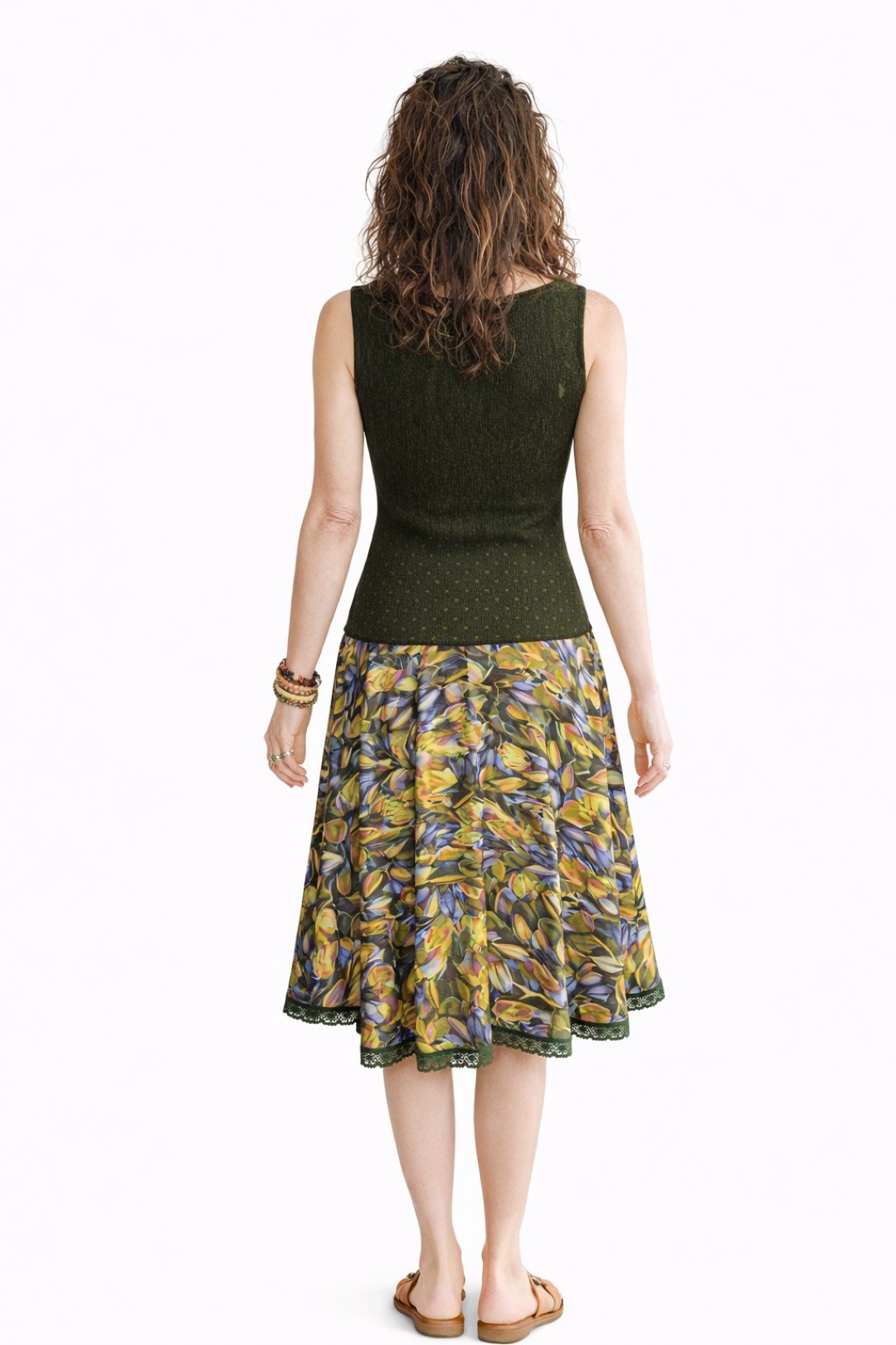 Saar zwierige rok crepe jersey