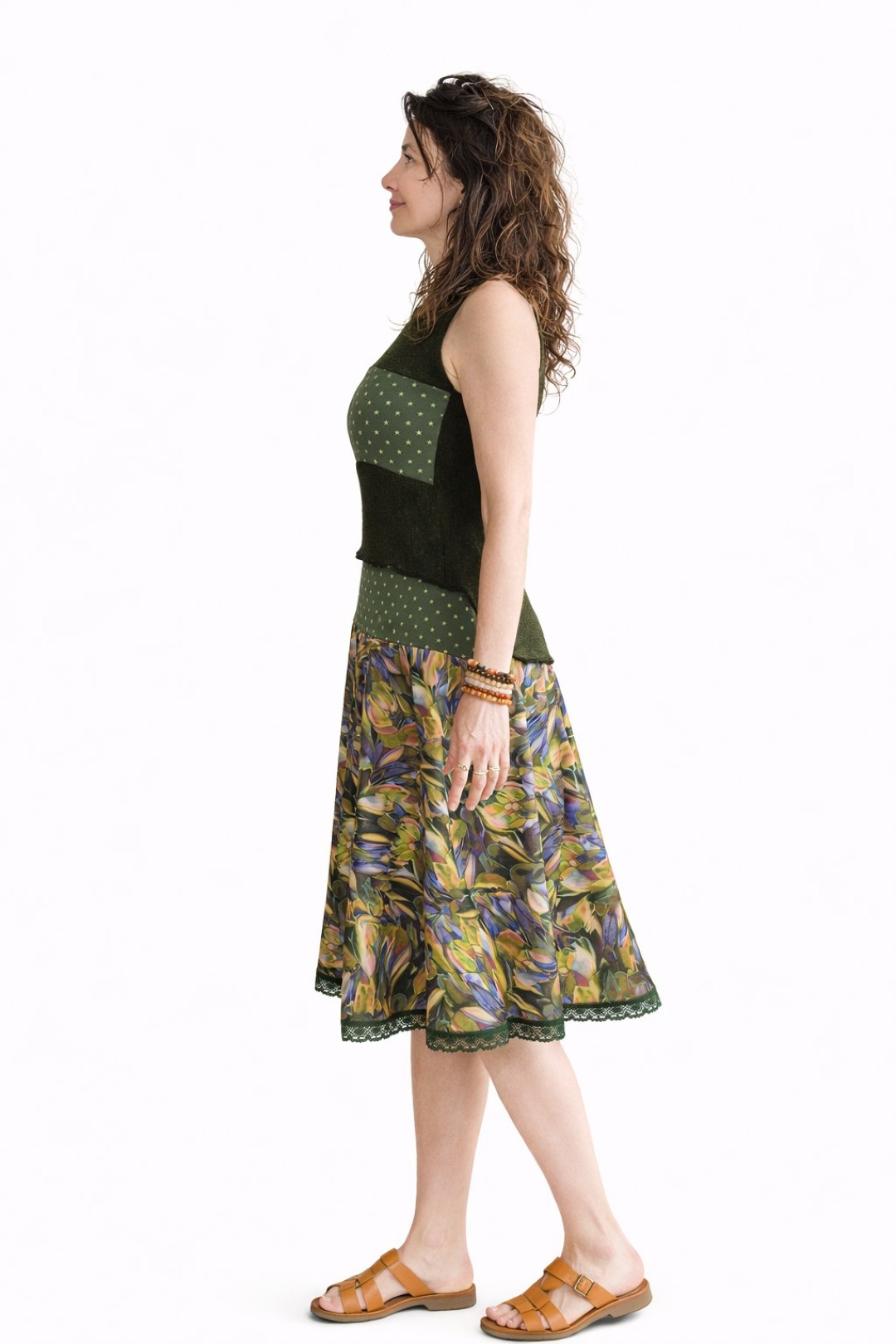 Saar zwierige rok crepe jersey