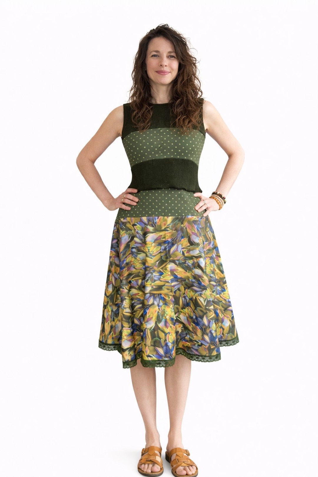 Saar zwierige rok crepe jersey