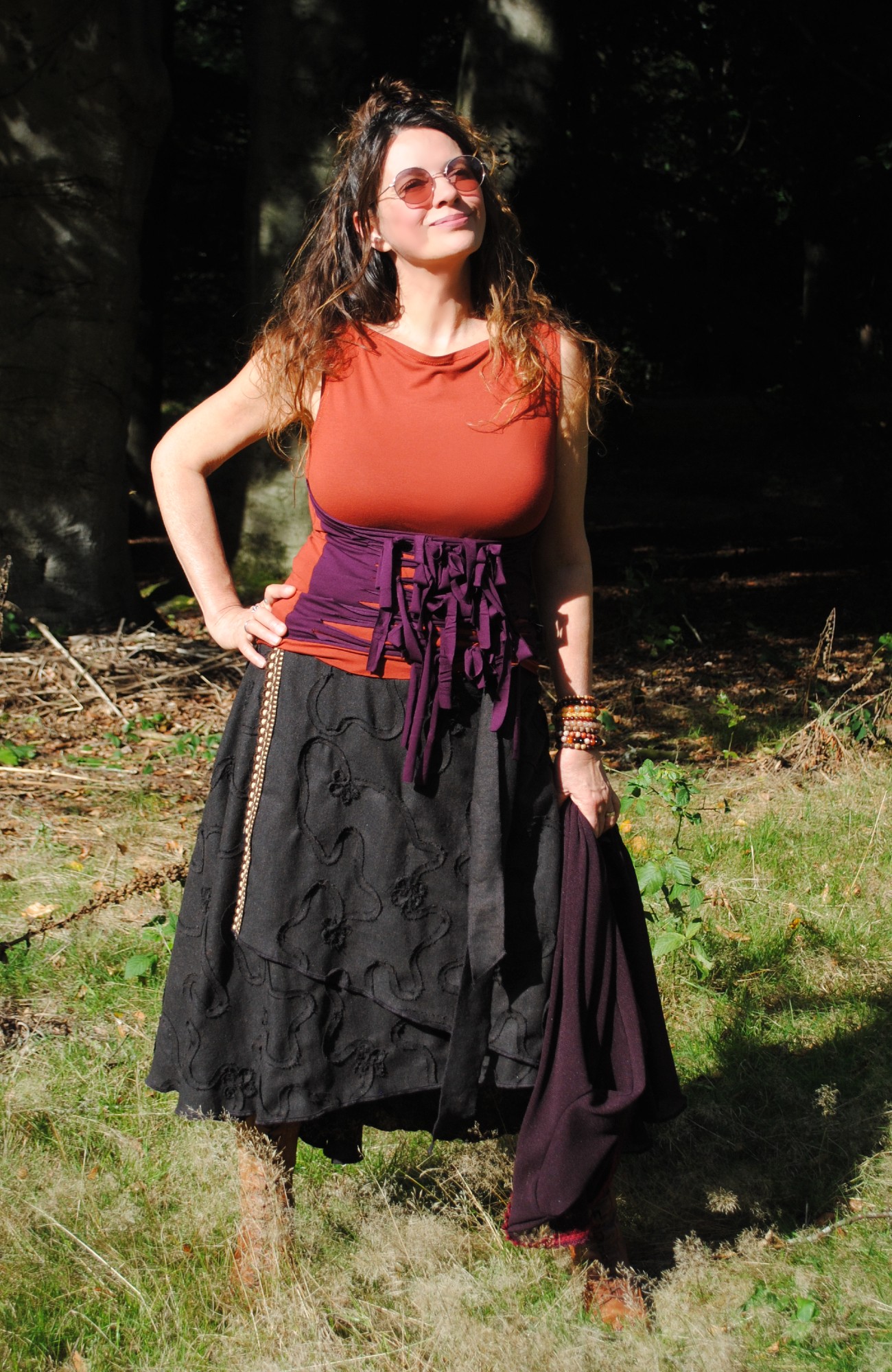 Seravine Brick Shirt with Playful Details