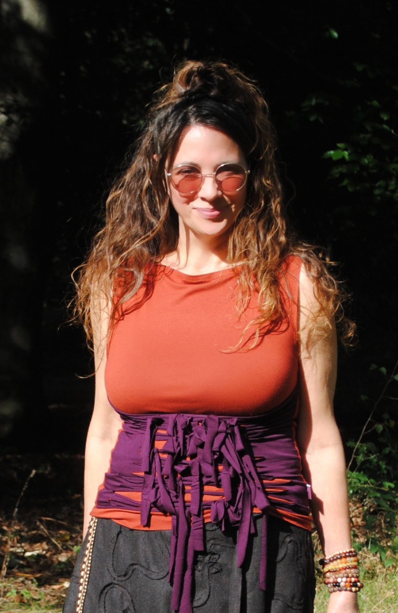 Seravine Brick Shirt with Playful Details