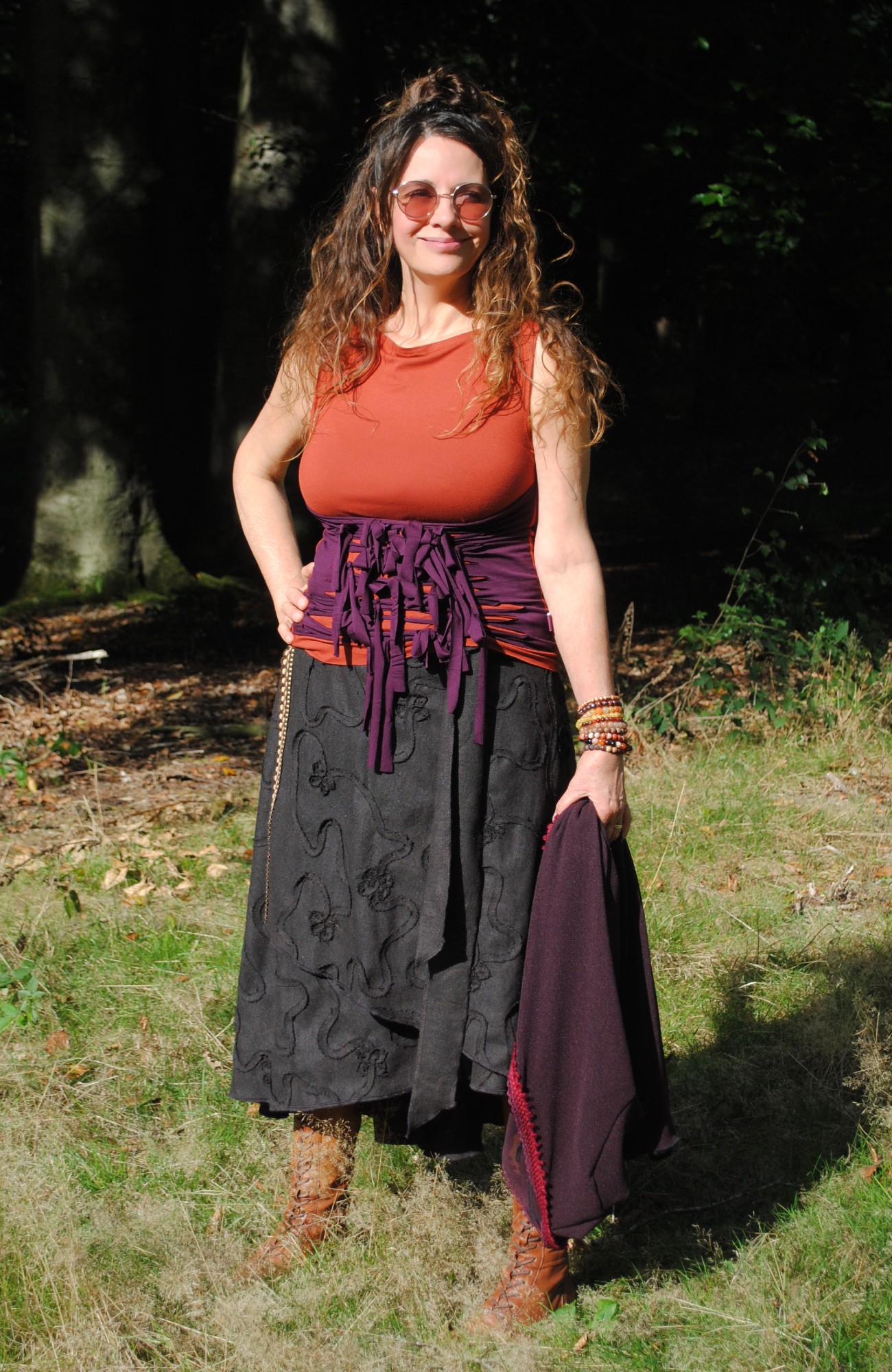 Seravine Brick Shirt with Playful Details