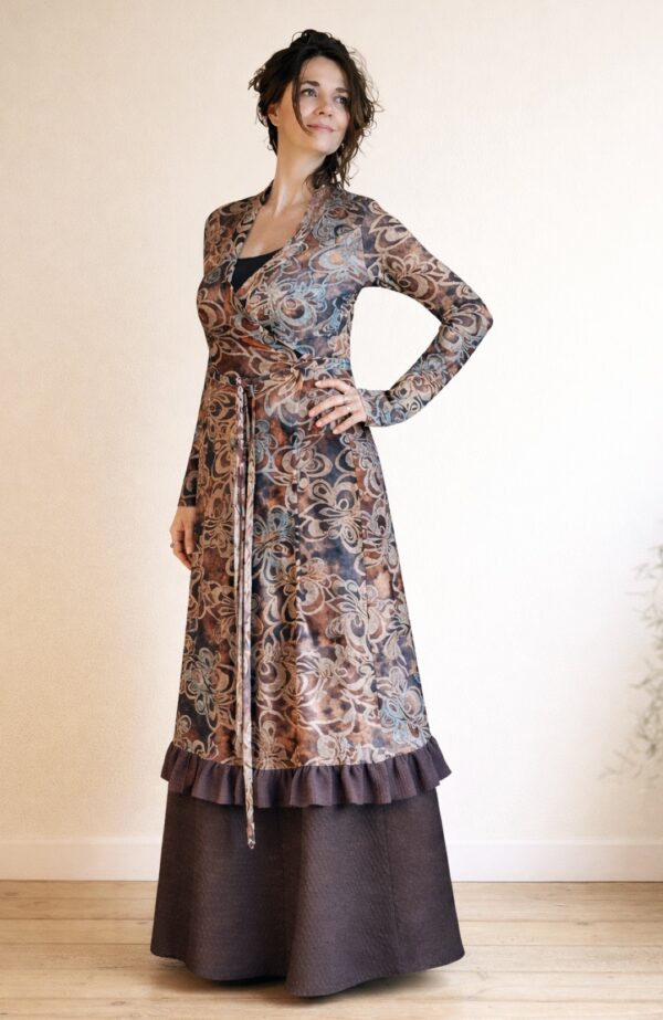 Lou zwierige bloemen wikkeljurk