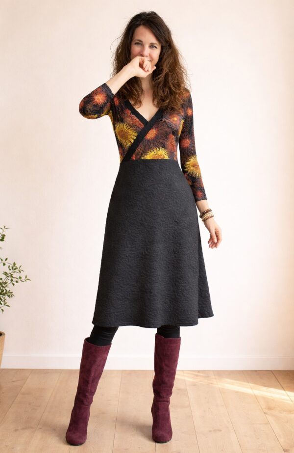 Halysha floral print wrap dress