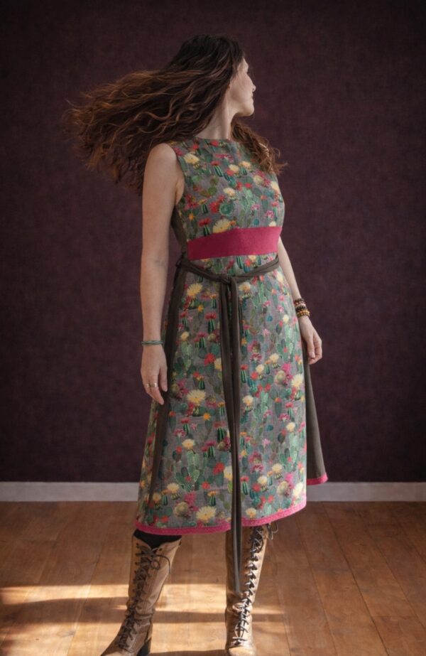 Calyra cactus wikkel jurk