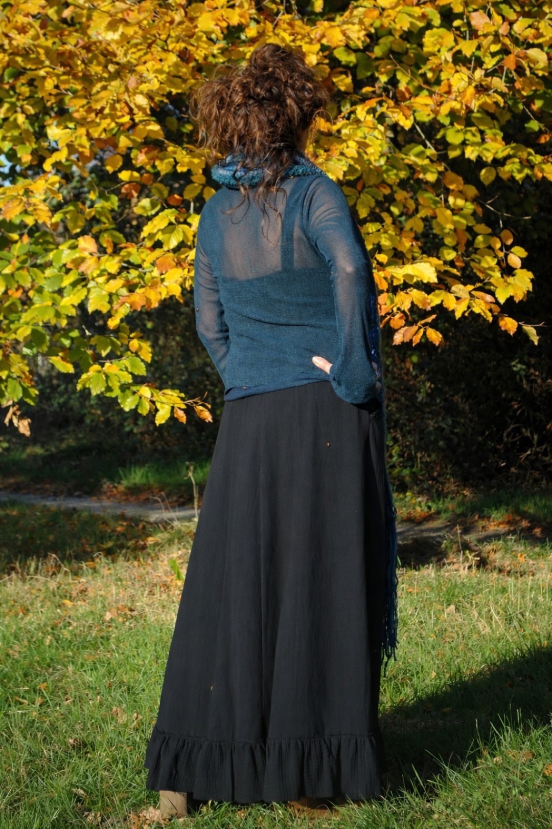 Isolde petrol mesh truitje