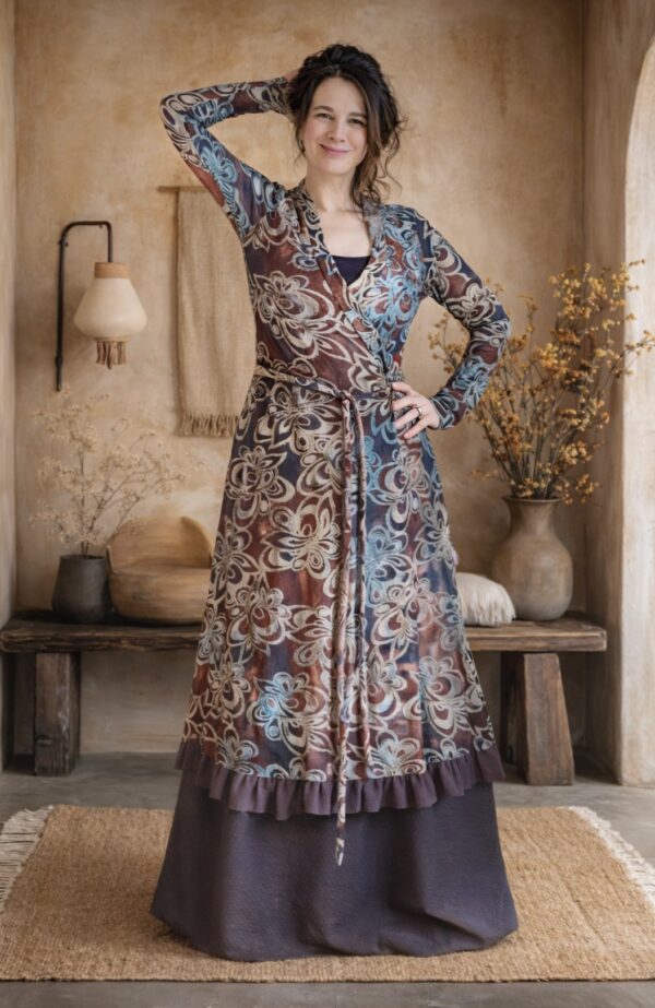 Lou flowy floral wrap dress