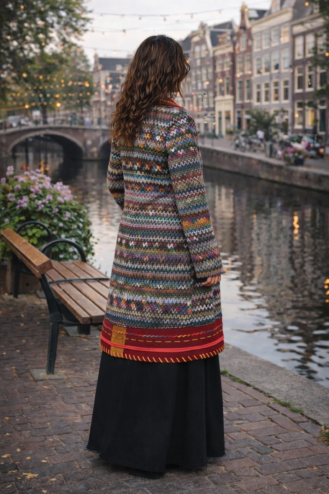 Zyra Colorful Zigzag Coat