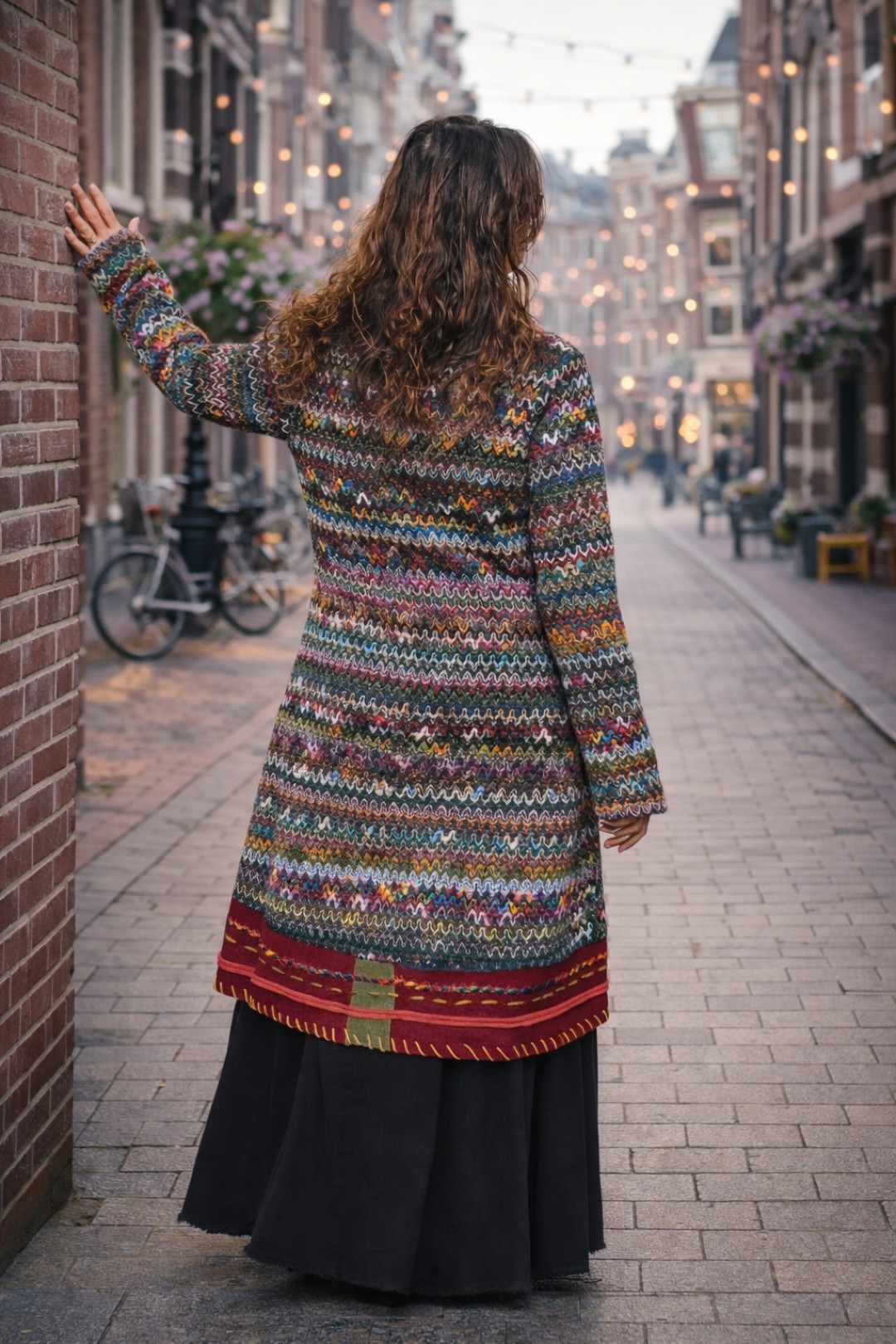 Zyra Colorful Zigzag Coat