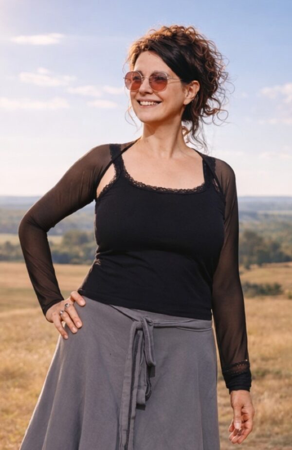 Evara Black Mini Cardigan